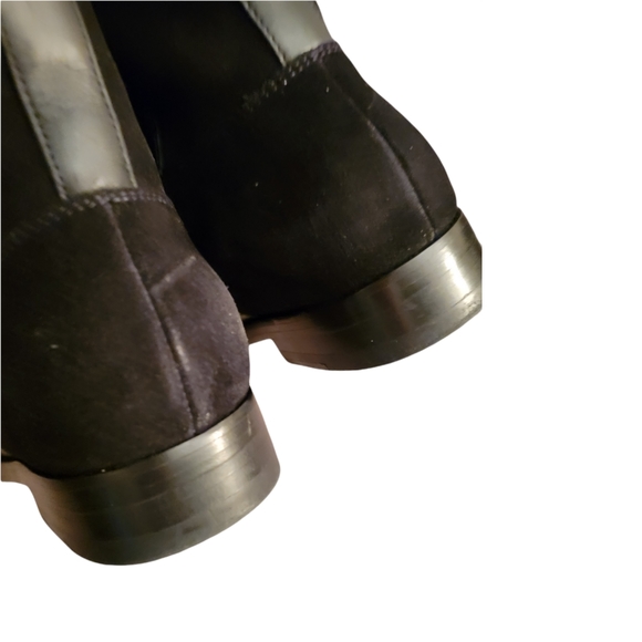 SAINT LAURENT | Women's Black Suede Motorcycle Boot w/Strap Buckles 37 - Picture 8 of 11